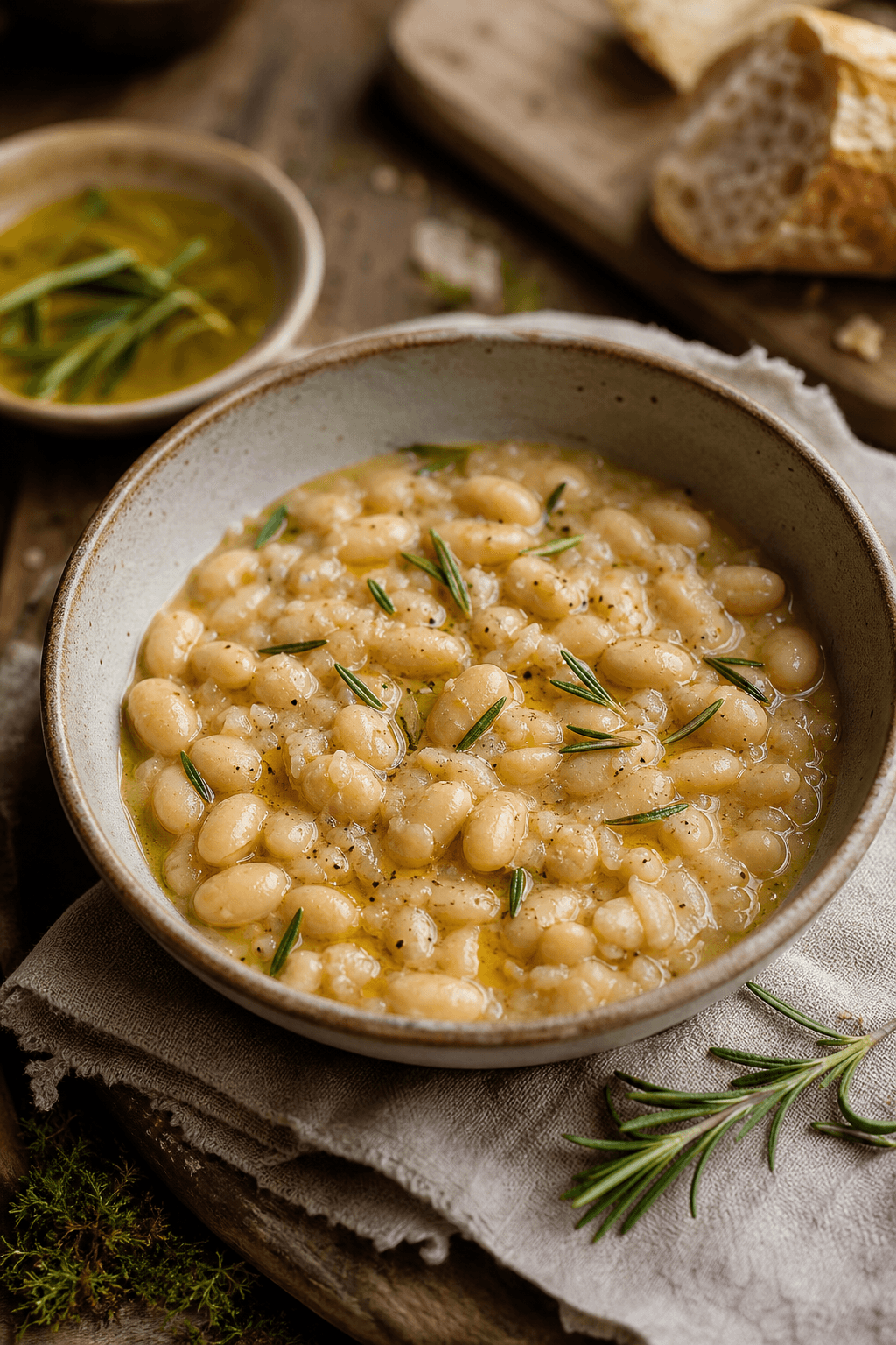 Rosemary Braised White Beans