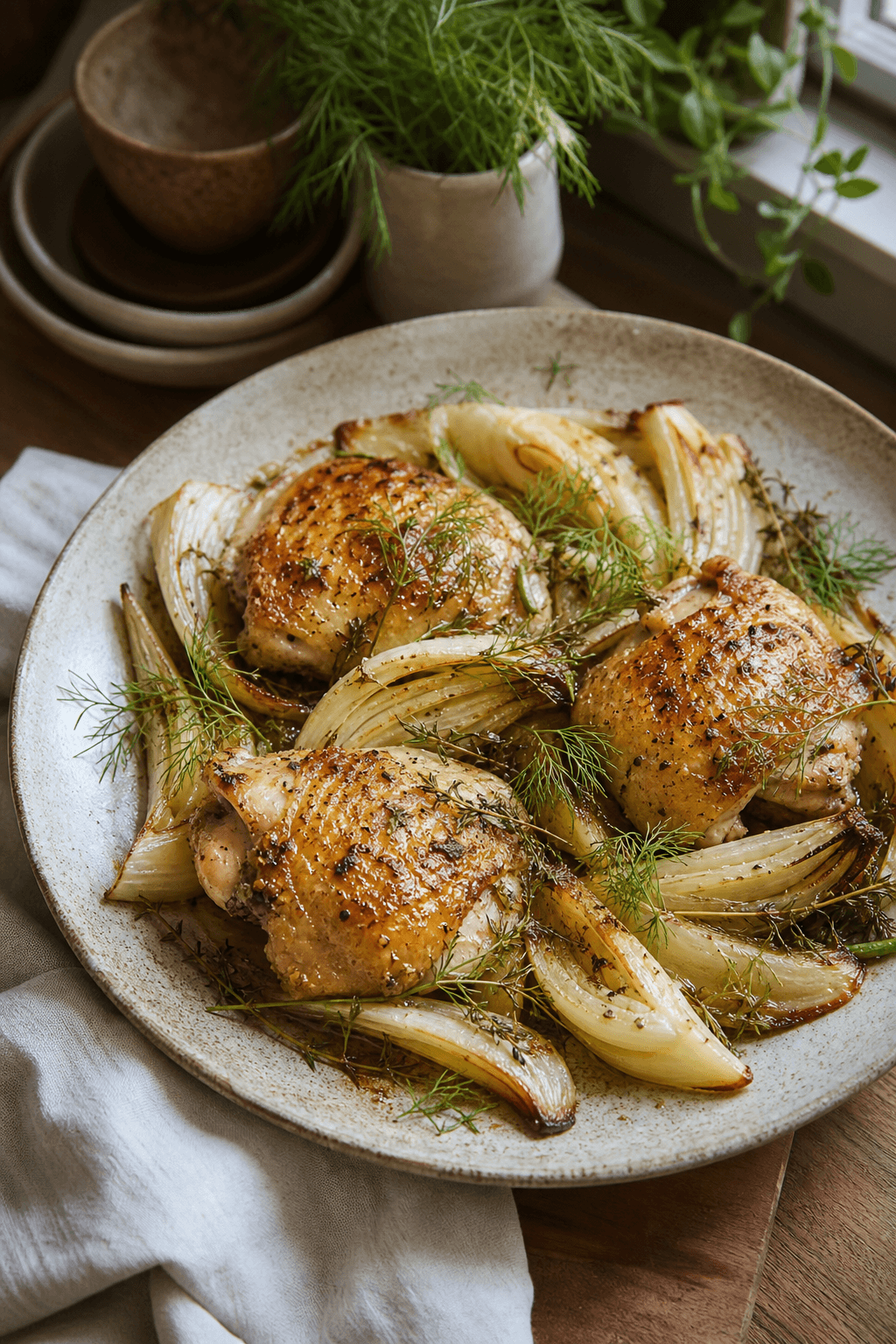 Pan-Roasted Chicken with Fennel